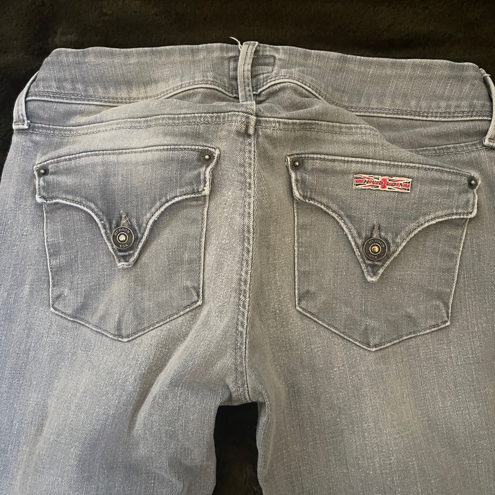 Hudson Jeans Gray Skinny Denim Faded Wash